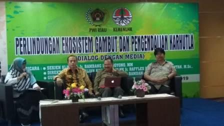 Ngopi PWI-KLHK, Pemerintah Komit Terhadap Ekosistem Lahan Gambut Antisipasi Karhutla